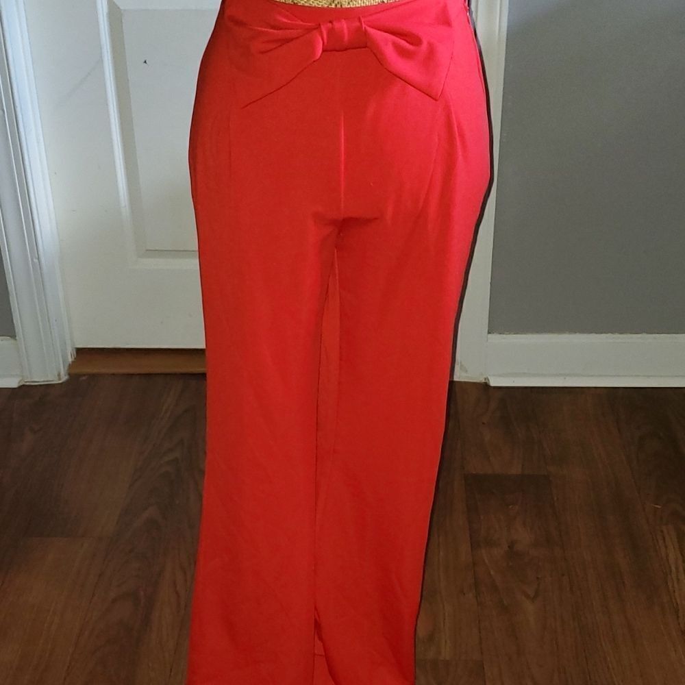 Red hot boot cut pants